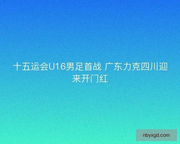 十五运会U16男足首战 广东力克四川迎来开门红 十五运会U16男足首战 广东力克四川迎来开门红